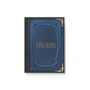 Roleplaying Game Spellbook Hard Backed Journal, Hand Drawn, Blue