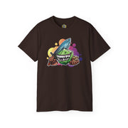 D20 Polyhedral Game Dice Monster with giant sword, Unisex Ultra Cotton Tee