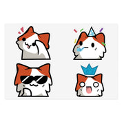 Brain Mascot Emoji Sticker Sheet, Set 1