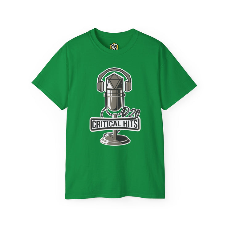 D20 Critical Hits Microphone and headphones, Unisex Ultra Cotton Tee